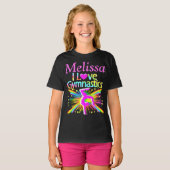 IK HOU VAN GYMNASTIEK GEPERSONALISEERD T-SHIRT (Voorkant volledig)