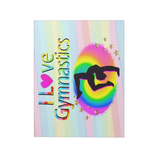 IK HOU VAN GYMNASTIEK LIJNEN NOTITIEBLOK (Linkerzijde)