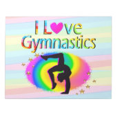 IK HOU VAN GYMNASTIEK LIJNEN NOTITIEBLOK (Voorkant)