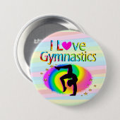 IK HOU VAN GYMNASTIEK REGENBOOG BUTTON (Voorkant /achterkant)