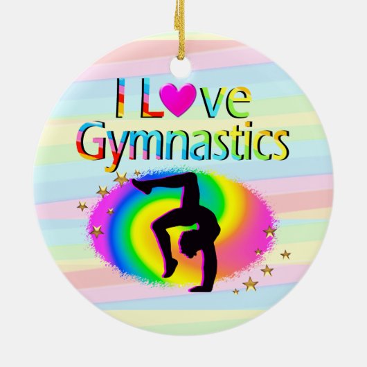 IK HOU VAN GYMNASTIEK REGENBOOG ORNAMENT (Achterkant)