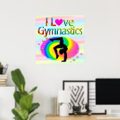 IK HOU VAN GYMNASTIEK REGENBOOG POSTER (Thuiskantoor)