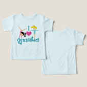 Ik hou van gymnastiek Schattigee gymnast meisjes (Ontwerp Voorkant & Achterkant)