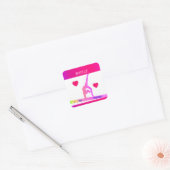 "Ik hou van gymnastiek" stickers met hart. (Envelop)