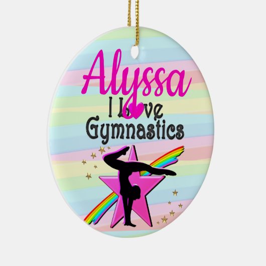 IK HOU VAN GYMNASTIEK SUPER STAR DESIGN KERAMISCH ORNAMENT (Rechts)