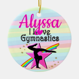 IK HOU VAN GYMNASTIEK SUPER STAR DESIGN KERAMISCH ORNAMENT