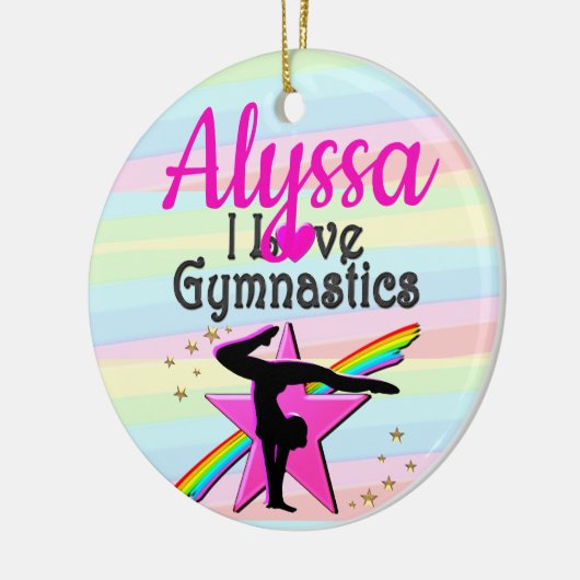 IK HOU VAN GYMNASTIEK SUPER STAR DESIGN KERAMISCH ORNAMENT (Links)