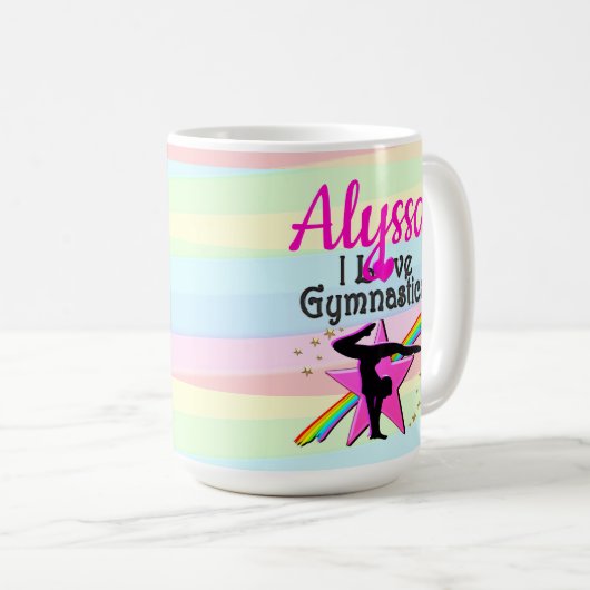 IK HOU VAN GYMNASTIEK SUPER STAR DESIGN KOFFIEMOK (Voorkant rechts)