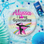 IK HOU VAN GYMNASTIEK SUPER STAR DESIGN PAPIEREN BORDJE (Feest)