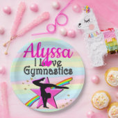 IK HOU VAN GYMNASTIEK SUPER STAR DESIGN PAPIEREN BORDJE (Feest)