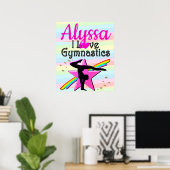 IK HOU VAN GYMNASTIEK SUPER STAR DESIGN POSTER (Thuiskantoor)