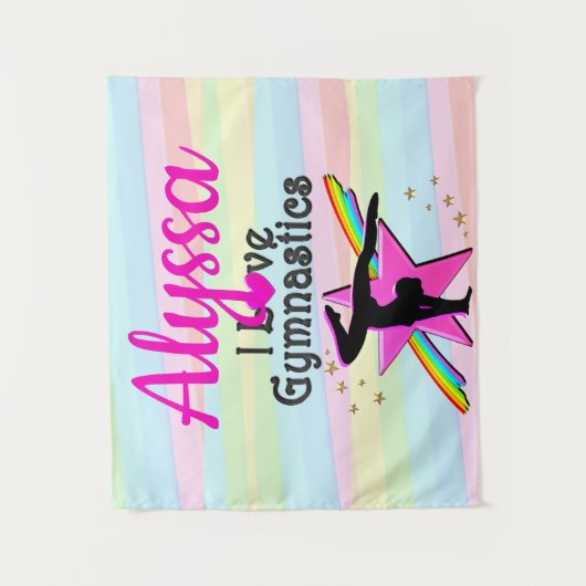 IK HOU VAN GYMNASTIEK SUPER STAR DESIGN WANDKLEED (Voorkant)