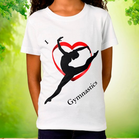 Ik hou van Gymnastiek T-shirt voor meisjes