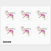 Ik hou van Gymnastiek Tie Dye Shirten Bags Sticker (Vel)