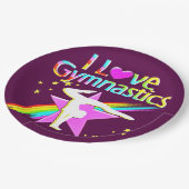 IK HOU VAN GYMNASTIEK VOOR ALTIJD PAPIEREN BORDEN PAPIEREN BORDJE (Gekanteld)