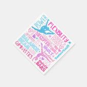 Ik hou van Gymnastiekmeisjes roze, paarse en blauw Servet (Hoek)