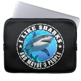 Ik Hou Van Haaien En Misschien 3 Mensen Laptop Sleeve