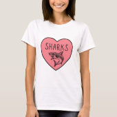 Ik hou van HAAIEN Hart T-shirt (Voorkant)