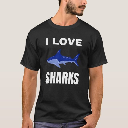 Ik hou van haaien t-shirt (Voorkant)