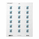 Ik hou van haaienvisser etiket (Full Sheet)