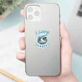 Ik hou van haaienvisser sticker (Telefoon)