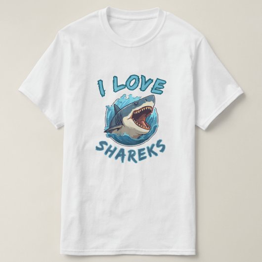 Ik hou van haaienvisser t-shirt (Design voorkant)