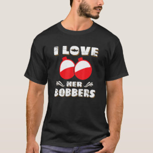 Ik hou van haar Bobbers Vist Fisher T-shirt