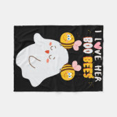 Ik hou van haar boek bijen grappig Halloween paar  Fleece Deken (Voorkant (Horizontaal))