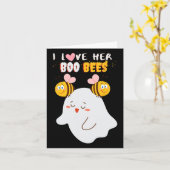 Ik hou van haar boek bijen grappig Halloween paar  Kaart (Gele Bloem)