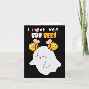 Ik hou van haar boek bijen grappig Halloween paar  Kaart