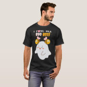 Ik hou van haar boek bijen grappig Halloween paar  T-shirt (Voorkant volledig)