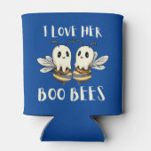 Ik hou van haar Boo Bees Funny Halloween seizoen Blikjeskoeler (Achterkant)