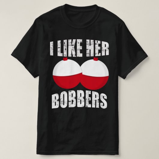 ik hou van haar kappers , grappige visserij t-shirt (Design voorkant)