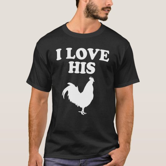 Ik hou van haar kat... ik hou van zijn rooster die t-shirt (Voorkant)