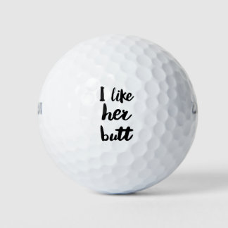 Ik hou van haar kont golfballen