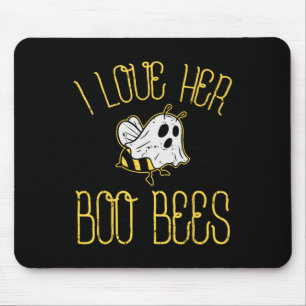 Ik hou van haar mannelijke bijenstellen Halloween  Muismat