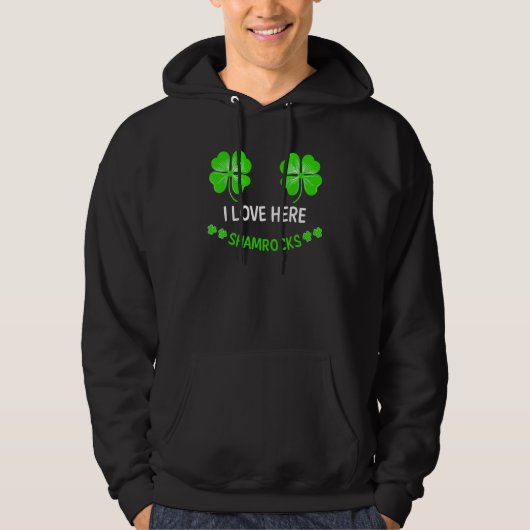 Ik hou van haar Shamrocks St Patrick's Day Couples Hoodie (Voorkant)