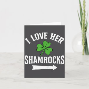 Ik hou van haar Shamrocks St. Patrick's Day Koppel Kaart