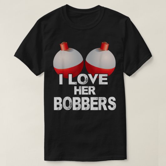 Ik hou van haar Shirt van Bobbers Funny Vist met T (Design voorkant)