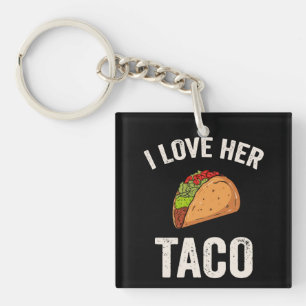 Ik hou van haar taco Cinco De Mayo Sleutelhanger