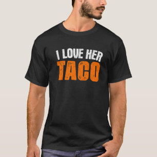 Ik hou van haar taco koppel passend Halloween kost T-shirt