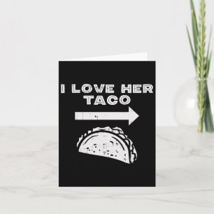 Ik hou van haar Taco Matching Couple Cinco De Mayo Kaart