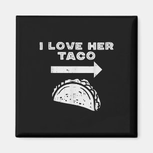 Ik hou van haar Taco Matching Couple Cinco De Mayo Magneet