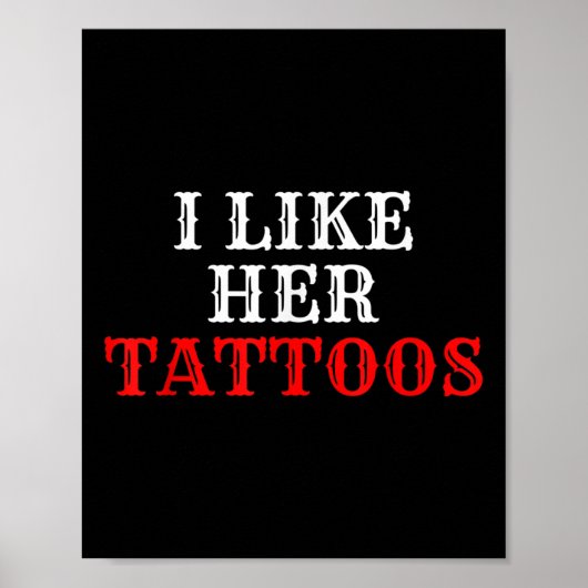 Ik hou van haar Tattoos paar inkt Tattoo liefhebbe Poster (Voorkant)
