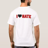Ik hou van haat t-shirt (Achterkant)