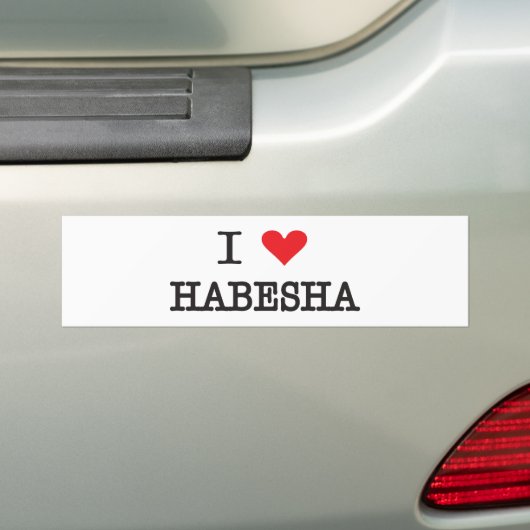 ik hou van habesha bumpersticker (Op auto)