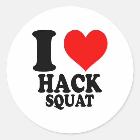 Ik hou van Hack Squat Ronde Sticker (Voorkant)