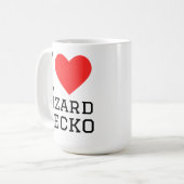 Ik hou van hagedis gekko koffiemok (Voorkant links)