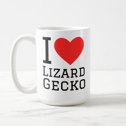 Ik hou van hagedis gekko koffiemok (Links)