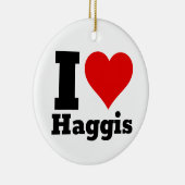 Ik hou van Haggis Keramisch Ornament (Rechts)